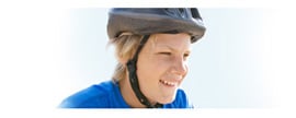 Graphic showing a teen-aged boy wearing a helmet.