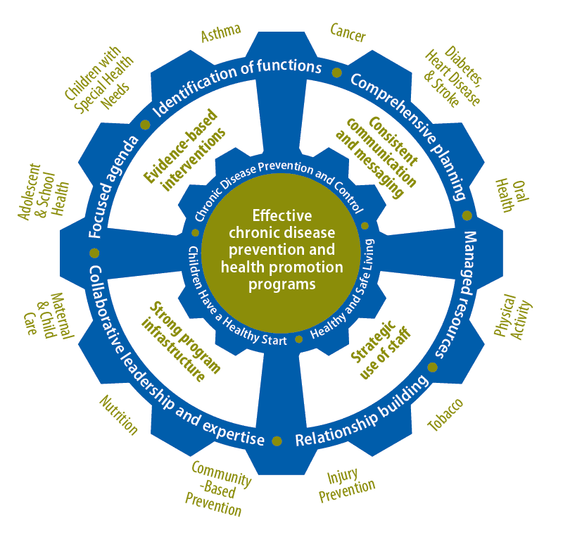 Conceptual model for chronic disease coordination — Maine State Department of Health, 2015. 