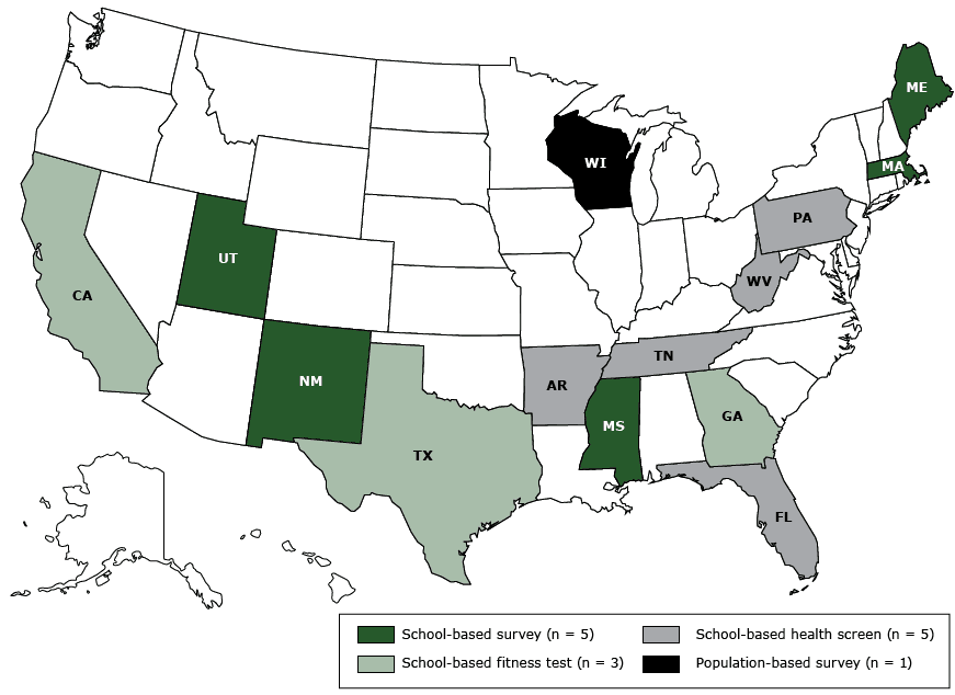 State childhood obesity surveillance systems in the United States, 2014–2015.