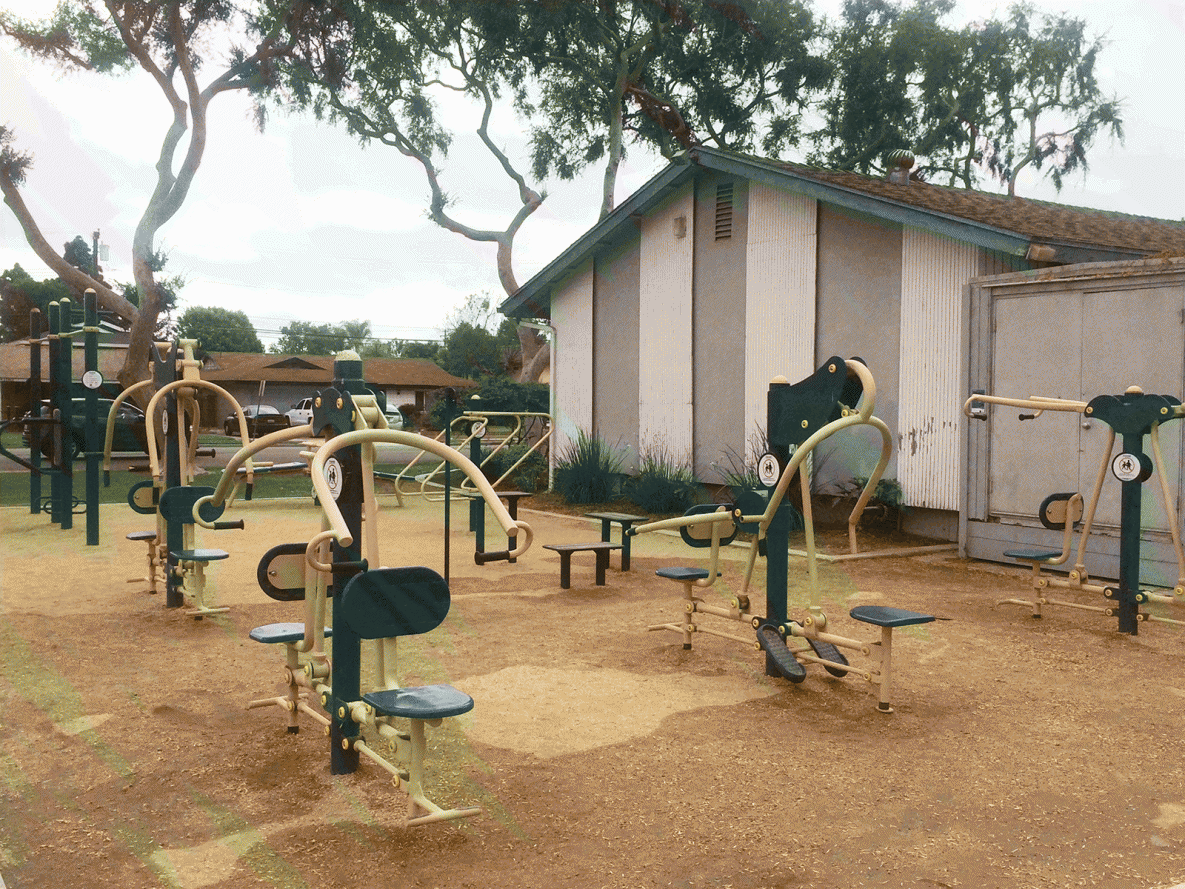 Fitness zone in Eastgate Park, Garden Grove, 2016. Photography by Mojgan Sami. 