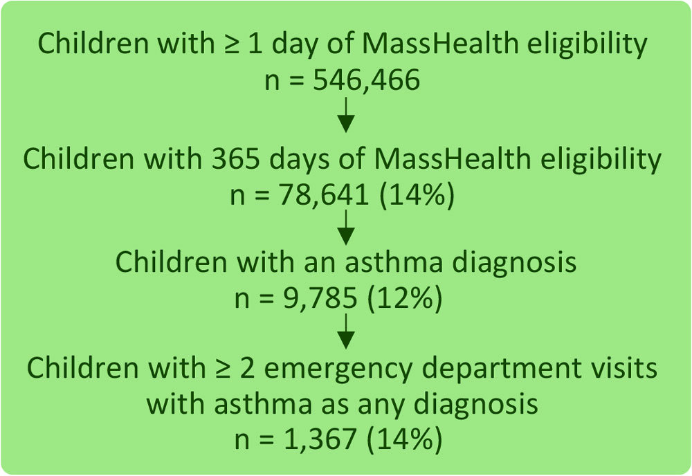 24_0028_01 Sample selection results from 2019 MassHealth (Massachusetts Medicaid) medical and eligibility claims, accessed via their data warehouse.