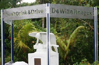 The picture shows a statue that was placed in the center of the main village about the DeWill2Live program.  