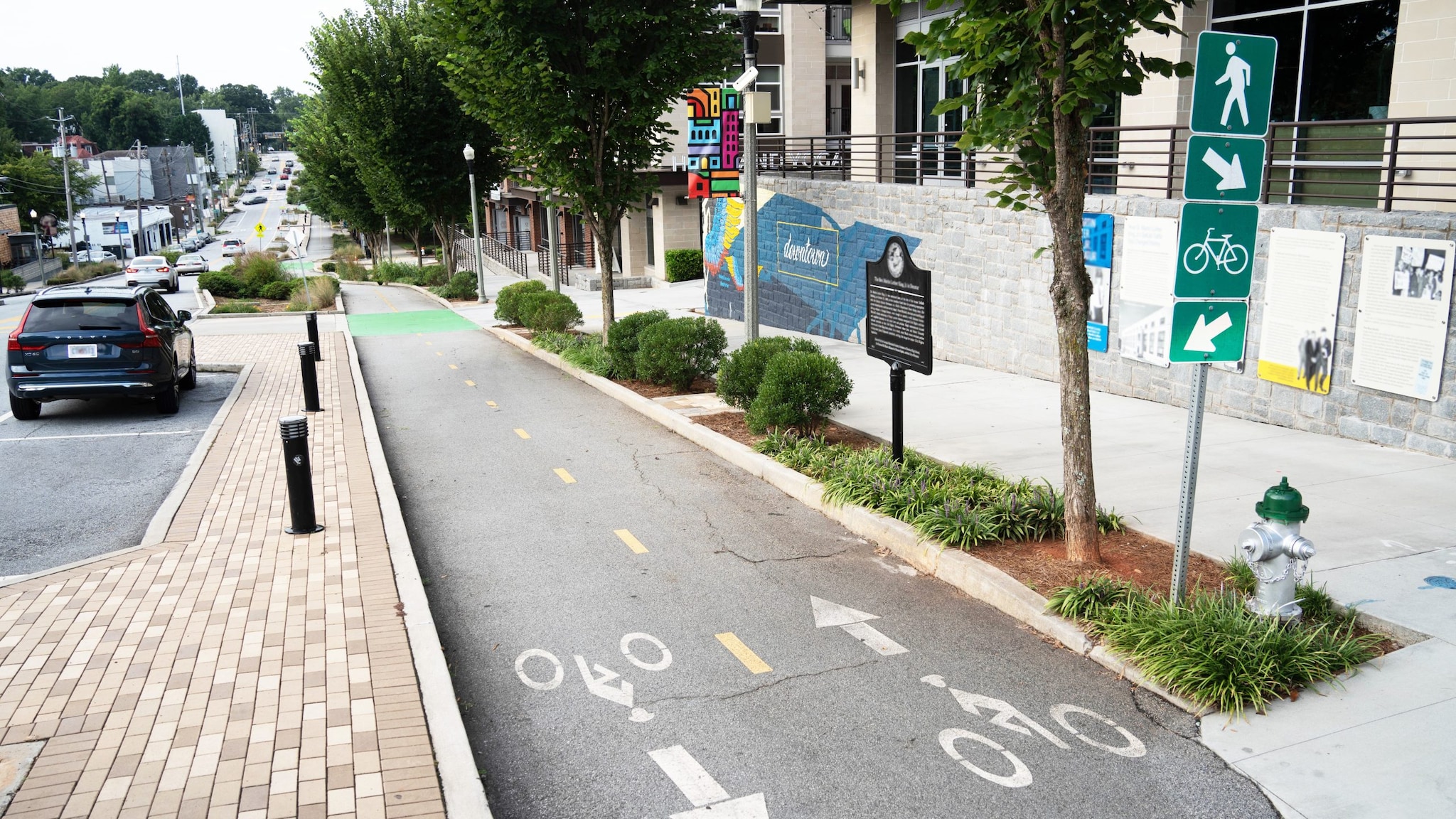 A separated bike lane.