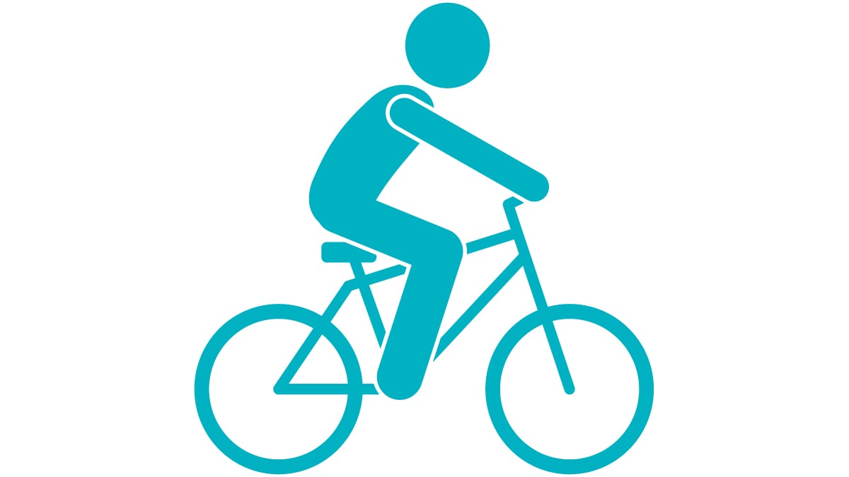 Icon: person on a bike