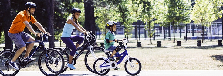 Family Riding Bikes Together - Nutrition | CDC