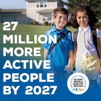 Active People Healthy Nation 27 million more active people by 2027, kids walking