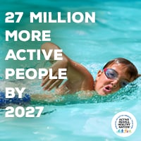 Active People Healthy Nation 27 million more active people by 2027, White boy swimming