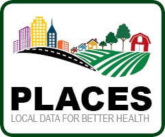 PLACES: Local Data for Better Health color on while background button