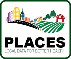 PLACES: Local Data for Better Health color on while background button