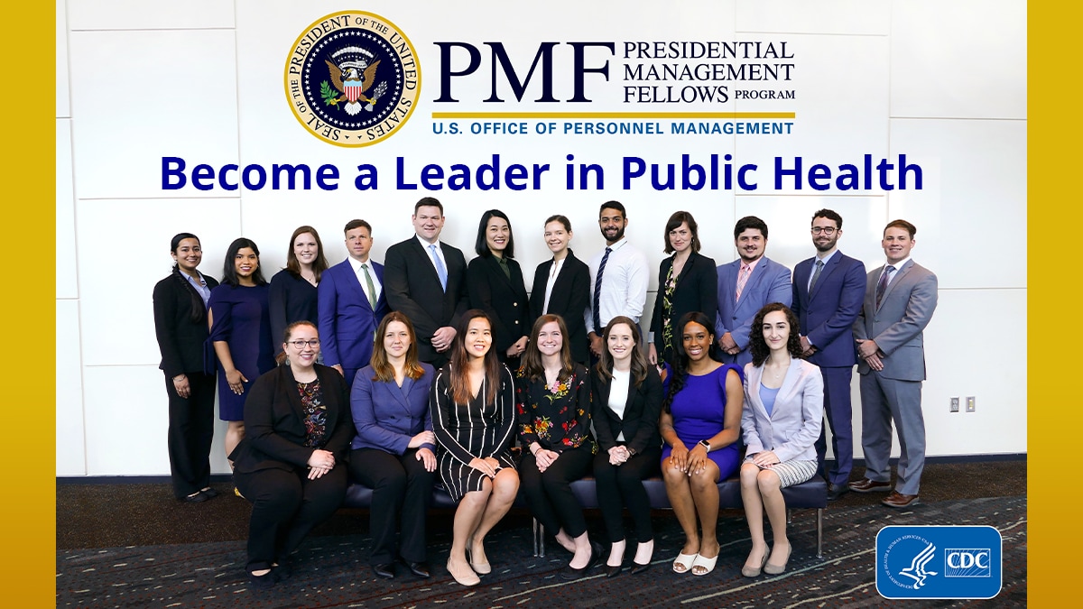 PMF Class group photo.  Become a Leader in Public Health.