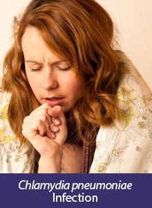 woman sneezing, label: Chlamydia pneumoniae Infection