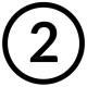 Icon of number two inside a circle