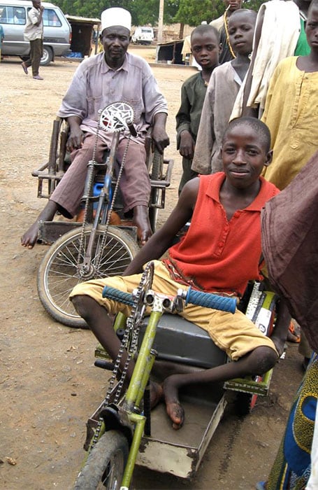 Two polio survivors in Nigeria (photo credit: Paul Chenoweth, 2007).