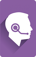 person with headset on icon