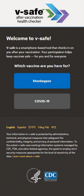 Go to vsafe.cdc.gov and click monkeypox