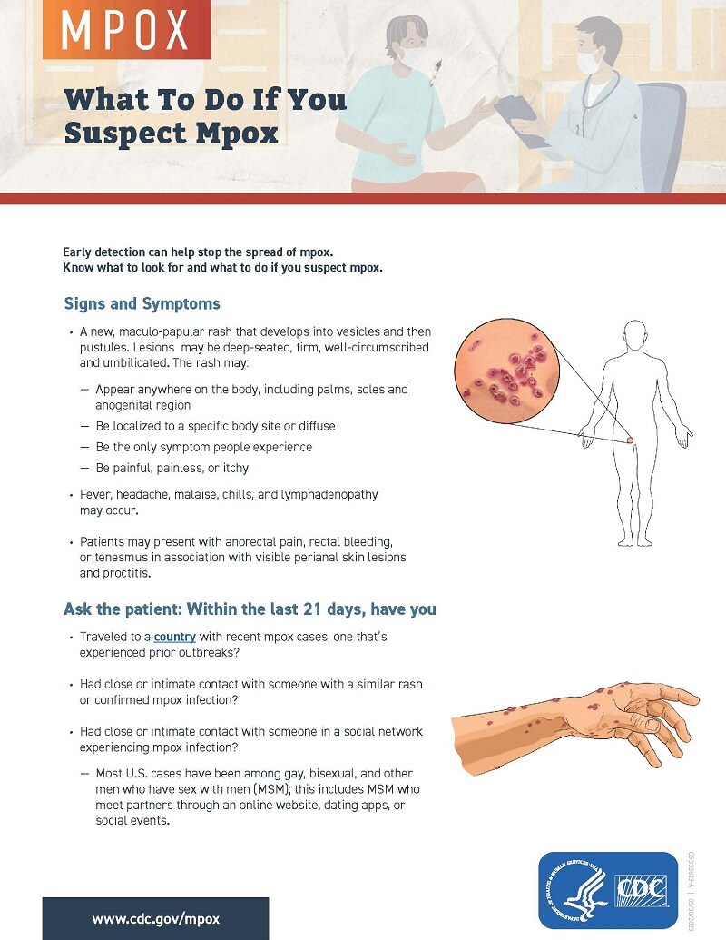 What To Do If You Suspect Mpox, PDF thumbnail