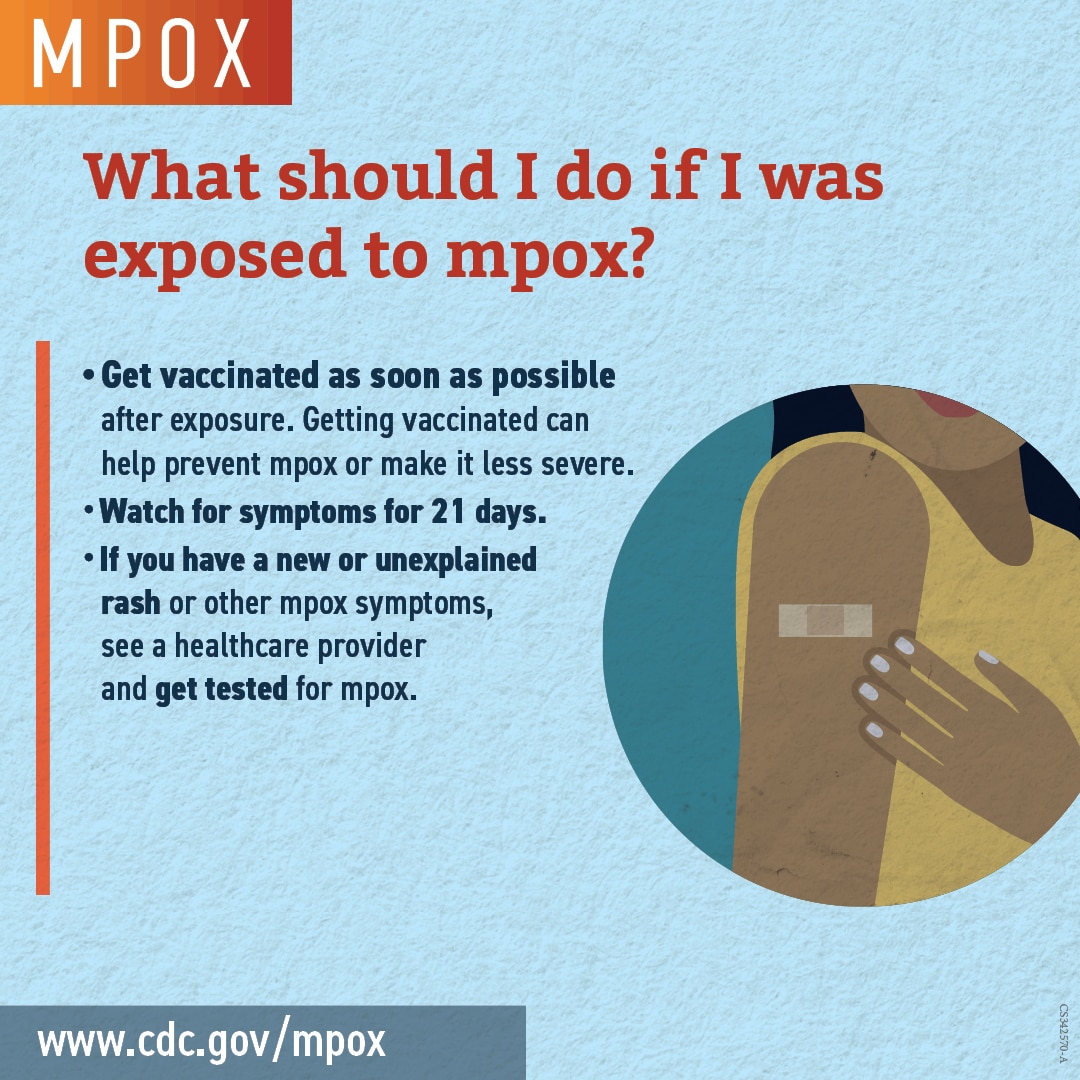 What should I do if I was exposed to mpox?