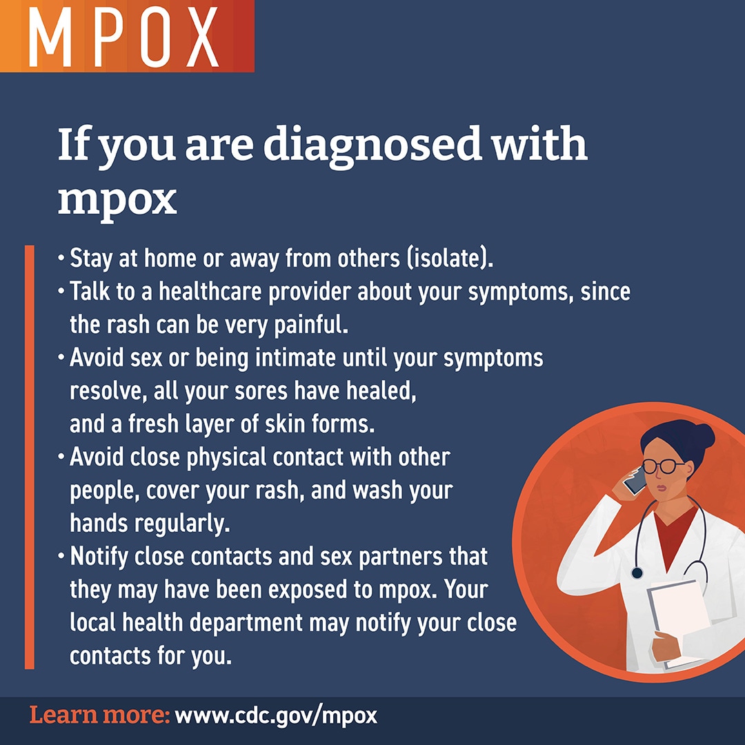 If you are diagnosed with mpox social media button