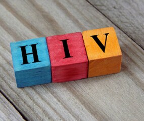 letter blocks arranged to spell HIV