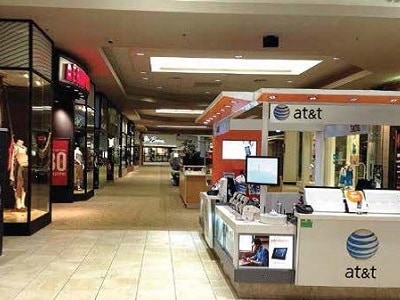 Inside a shopping mall