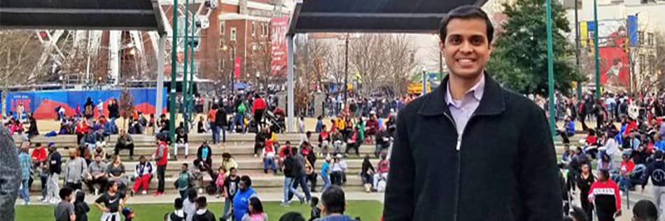Neil Murthy, MD, MPH (PMR/F 2018) working as the safety officer for Fulton County Board of Health during the 2019 Super Bowl in Atlanta, GA.