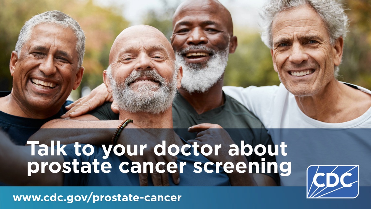 Rectangular image: Talk to your doctor about prostate cancer screening.