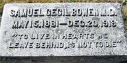 Grave marker of Dr. Samuel C. Bowen