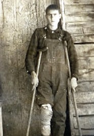 Arthur Dewey Davis at the mining camp