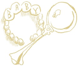 Illustration of baby rattle