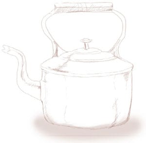 Illustration of tea kettle