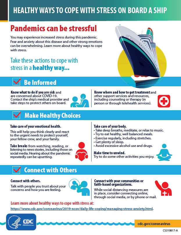 Infographic: Healthy Ways to Cope with Stress on Board a Ship - Thumbnail
