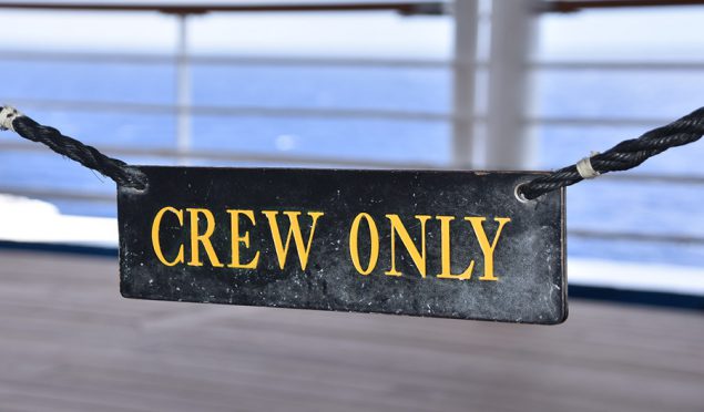 Crew Only Sign
