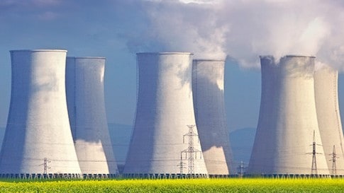 Nuclear power plant cooling towers