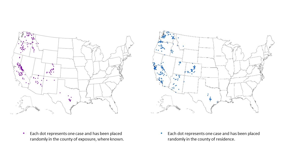 Cases of STRF in the United States from 2012 through 2021