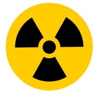 Icon of nuclear radiation warning symbol