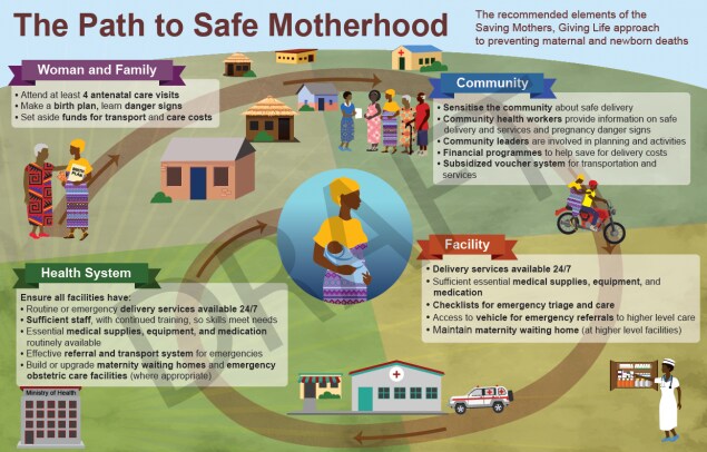 Path to Safe Motherhood graphic/checklist