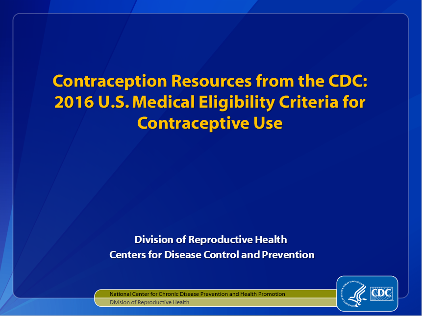 Us Medical Eligibility Criteria For Contraceptive Use Chart