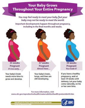 Your baby grows throughout your entire pregnancy