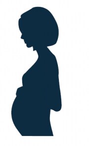 a silhouette of a woman