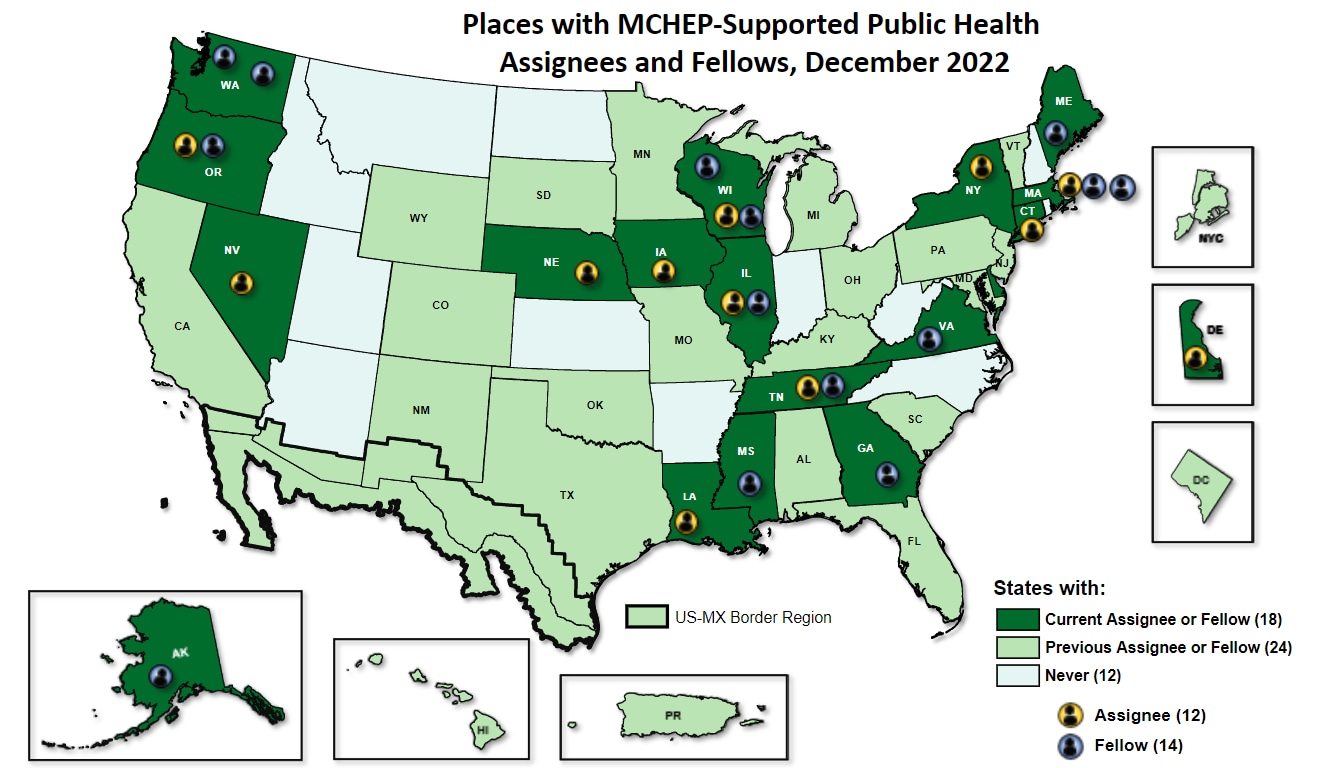 See alternative text on https://www.cdc.gov/reproductivehealth/mchepi/map/assignees-alt-text.htm