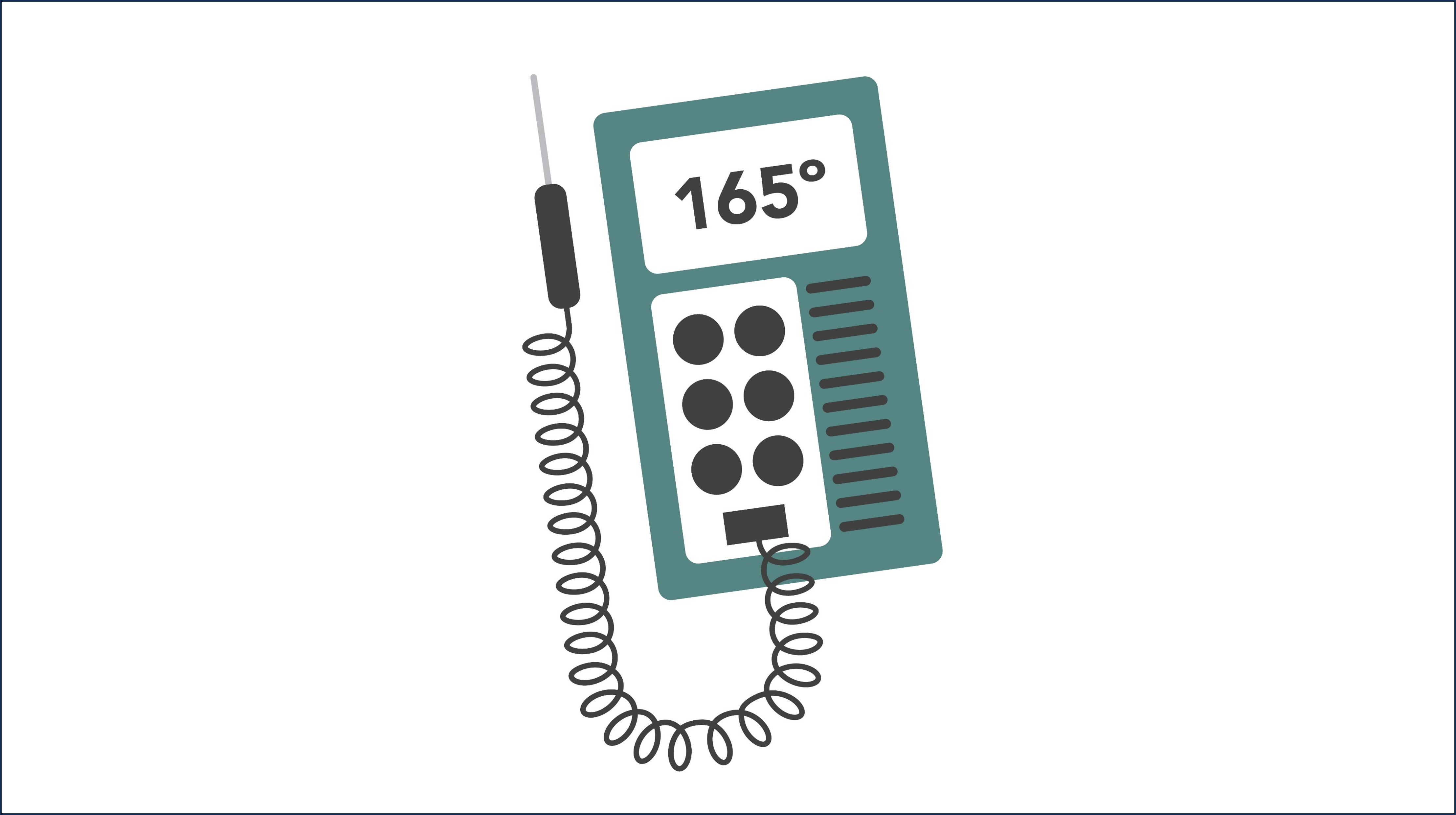 graphic of a food thermometer that says 165*F