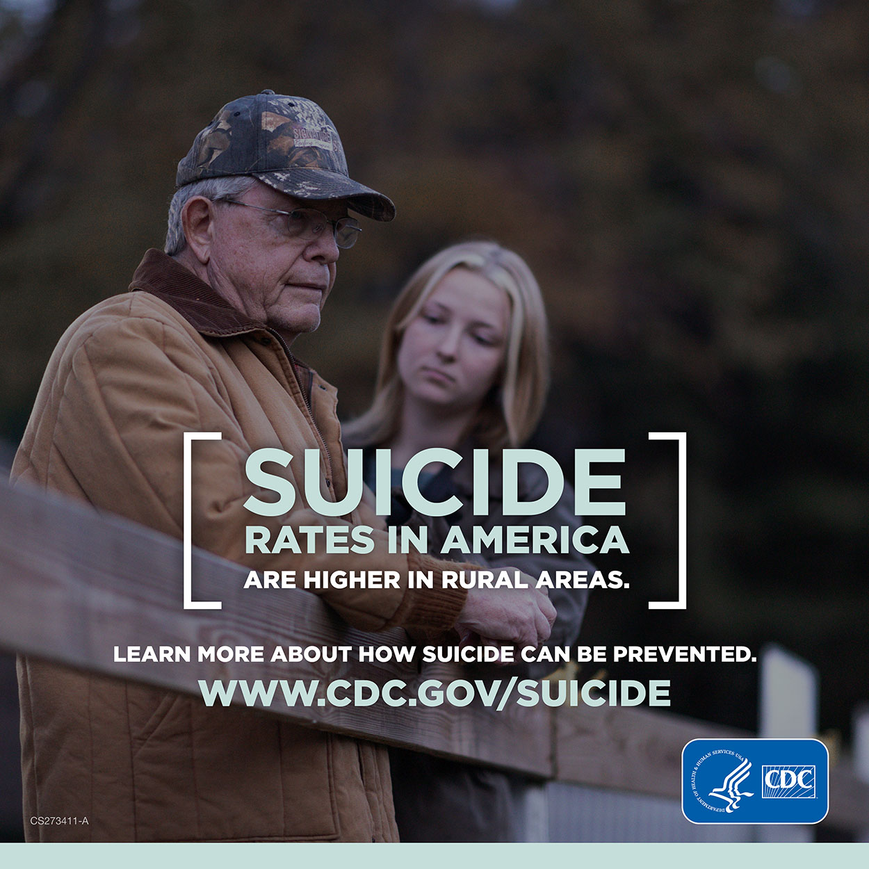 A banner on suicide provided by the CDC.