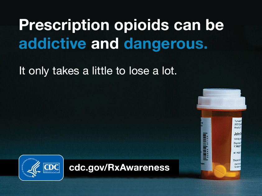 Prescription opioids can be addictive and dangerous. It only takes a little to lose a lot.