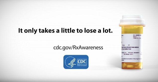 It only takes a little to lose a lot. cdc.gov/RxAwareness HHS CDC