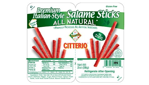 Salami stick packaging
