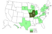 Infected with the outbreak strain of Salmonella I4,[5],12:i:-, by state