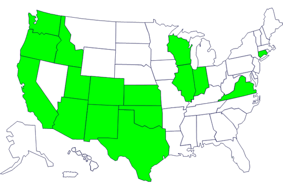 Persons infected with the outbreak strain of <em>Salmonella</em> Saintpaul, United States,
by state, April 15 to June 7, 2008.