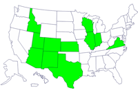 Persons infected with the outbreak strain of Salmonella Saintpaul, United States, by state, April 15 to June 5, 2008