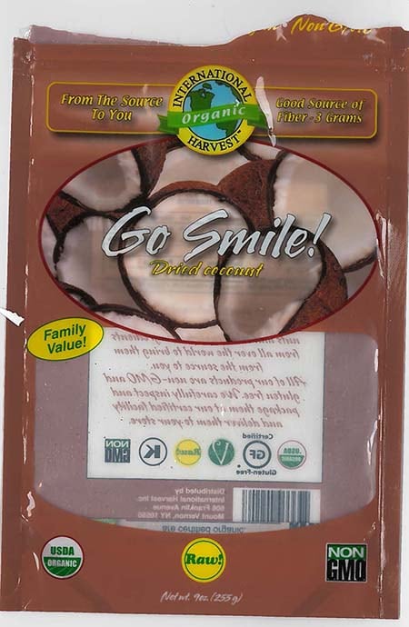 Photo of Go Smile Dried Coconut package.