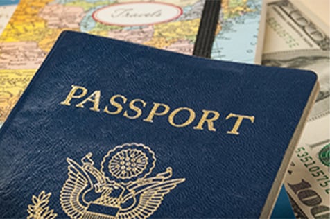 Photo of a passport.